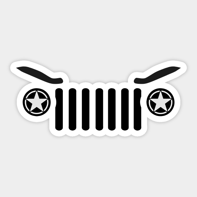 Jeep store grill sticker